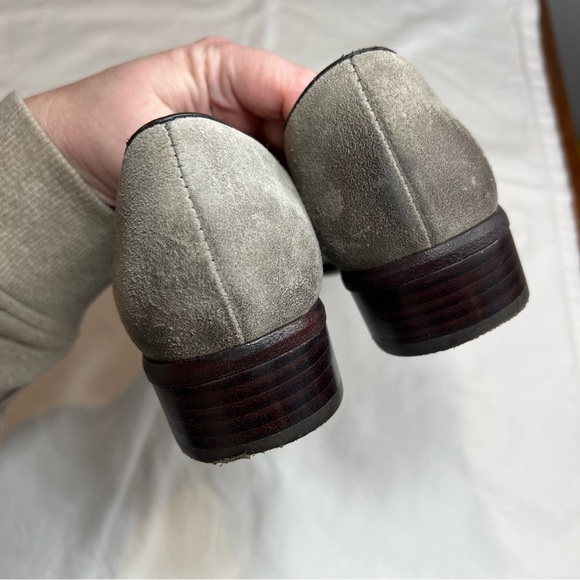 Sofft all leather inside and out taupe gray tan flats loafers size 8 - Picture 4 of 7